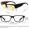 imageEyekepper 100 Blue Light ReductionHuge Fitover AntiBlue Blocking Computer Eyeglasses with Extra Amber Lenses Tortoise1803black Red30 Blue Light Blocking