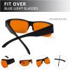 imageEyekepper 100 Blue Light ReductionHuge Fitover AntiBlue Blocking Computer Eyeglasses with Extra Amber Lenses Tortoise1803black100 Blue Light Blocking