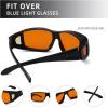 imageEyekepper 100 Blue Light ReductionHuge Fitover AntiBlue Blocking Computer Eyeglasses with Extra Amber Lenses Tortoise1805black100 Blue Light Blocking