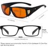 imageEyekepper 100 Blue Light ReductionHuge Fitover AntiBlue Blocking Computer Eyeglasses with Extra Amber Lenses Tortoise1805black100 Blue Light Blocking