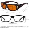 imageEyekepper 100 Blue Light ReductionHuge Fitover AntiBlue Blocking Computer Eyeglasses with Extra Amber Lenses Tortoise1805tortoise100 Blue Light Blocking