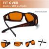 imageEyekepper 100 Blue Light ReductionHuge Fitover AntiBlue Blocking Computer Eyeglasses with Extra Amber Lenses Tortoise1805tortoise100 Blue Light Blocking