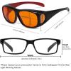 imageEyekepper 100 Blue Light ReductionHuge Fitover AntiBlue Blocking Computer Eyeglasses with Extra Amber Lenses Tortoise1806black Red100 Blue Light Blocking