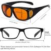 imageEyekepper 100 Blue Light ReductionHuge Fitover AntiBlue Blocking Computer Eyeglasses with Extra Amber Lenses Tortoise1806black100 Blue Light Blocking