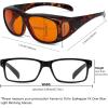 imageEyekepper 100 Blue Light ReductionHuge Fitover AntiBlue Blocking Computer Eyeglasses with Extra Amber Lenses Tortoise1806tortoise100 Blue Light Blocking