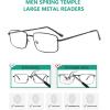 imageEyekepper 2 Pack Reading Glasses Blue Light Blocking Metal Frame Computer Readers Amber Tinted 050Black