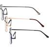 imageEyekepper 2 Pack Reading Glasses Blue Light Blocking Metal Frame Computer Readers Amber Tinted 050Blue Light Blockingb403 Pairs
