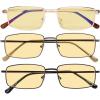 imageEyekepper 2 Pack Reading Glasses Blue Light Blocking Metal Frame Computer Readers Amber Tinted 050Blue Light Blockingb603 Pairs