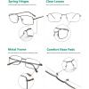 imageEyekepper 2 Pack Reading Glasses Blue Light Blocking Metal Frame Computer Readers Amber Tinted 050Gunmetal