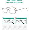 imageEyekepper 2 Pack Reading Glasses Blue Light Blocking Metal Frame Computer Readers Amber Tinted 050Mix