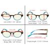imageEyekepper 3 Pack Round Computer Reading Glasses Oval Stylish Blue Light Blocking Readers for Women with Amber Tinted 050Blue Light Blockingb403 Pairs