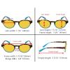 imageEyekepper 3 Pack Round Computer Reading Glasses Oval Stylish Blue Light Blocking Readers for Women with Amber Tinted 050Blue Light Blockingb903 Pairs