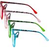 imageEyekepper 4 Pack Ladies Reading Glasses  Oversize Round Stylish Readers for Women Reading 100Blue Light Blockingb404 Pairs