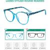 imageEyekepper 4 Pack Ladies Reading Glasses  Oversize Round Stylish Readers for Women Reading 100R9002d4pcsmix
