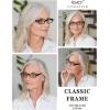 imageEyekepper 4pack Reading Glasses Blue Light Blocking for Women Amber Tinted 150Blue Light Blockingb404 Pairs