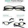 imageEyekepper 4pack Reading Glasses Blue Light Blocking for Women Amber Tinted 150Blue Light Blockingb404 Pairs