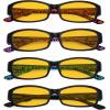 imageEyekepper 4pack Reading Glasses Blue Light Blocking for Women Amber Tinted 150Blue Light Blockingb904 Pairs