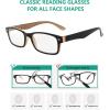 imageEyekepper 5 Pack Blue Light Filter Glasses Classic Computer Reading Glasses Orange Tinted 125Blackbrown 5pc All Clear Lens