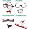 imageEyekepper 5 Pack Blue Light Filter Glasses Classic Computer Reading Glasses Orange Tinted 125Blackred 5pc All Clear Lens