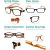 imageEyekepper 5 Pack Blue Light Filter Glasses Classic Computer Reading Glasses Orange Tinted 125Blackyellow 5pc All Clear Lens