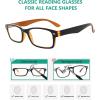 imageEyekepper 5 Pack Blue Light Filter Glasses Classic Computer Reading Glasses Orange Tinted 125Blackyellow 5pc All Clear Lens
