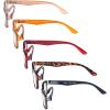 imageEyekepper 5 Pack Blue Light Filter Glasses Classic Computer Reading Glasses Orange Tinted 125Blue Light Blockingb405 Pairs