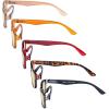 imageEyekepper 5 Pack Blue Light Filter Glasses Classic Computer Reading Glasses Orange Tinted 125Blue Light Blockingb605 Pairs
