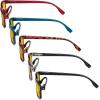 imageEyekepper 5 Pack Blue Light Filter Glasses Classic Rectangular Computer Eyeglasses Amber Tinted 000Blue Light Blockingb905 Pairs