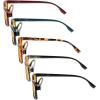 imageEyekepper 5 Pack Blue Light Filter Glasses Classic Rectangular Computer Eyeglasses Amber Tinted 000Blue Light Blockingb985 Pairs