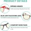 imageEyekepper 5 Pack Computer Glasses Digital Eye Strain Prevention Blue Light Filter Reading Glasses Amber Tinted 00010 Pack Mix  Uvr9113