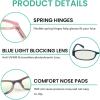 imageEyekepper 5 Pack Computer Glasses Digital Eye Strain Prevention Blue Light Filter Reading Glasses Orange Tinted 00010 Pack Mix  Uvr9104k