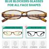 imageEyekepper 5 Pack Computer Glasses Digital Eye Strain Prevention Blue Light Filter Reading Glasses Orange Tinted 00010 Pack Mix  Uvr9104k