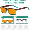 imageEyekepper 5 Pack Computer Glasses Digital Eye Strain Prevention Blue Light Filter Reading Glasses Orange Tinted 00010 Pack Mixdsr899