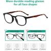 imageEyekepper 5 Pack Retro Design Blue Light Blocking Readers Blue Glare Filter Computer Reading Glasses Amber Tinted 1505 Pairs Mix