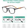 imageEyekepper 5 Pack Retro Design Blue Light Blocking Readers Blue Glare Filter Computer Reading Glasses Amber Tinted 1505 Pairs Mix