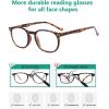 imageEyekepper 5 Pack Retro Design Blue Light Blocking Readers Blue Glare Filter Computer Reading Glasses Amber Tinted 150Tortoise5pcs All Clear Lens