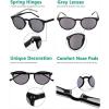imageEyekepper 5Pack Oval Round Spring Hinges Eyeglasses Includes Sunglasses5pcs All Grey Lens