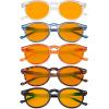 imageEyekepper 5Pack Oval Round Spring Hinges Eyeglasses Includes SunglassesBlue Light Blockingb985 Pairs