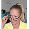 imageEyekepper 5Pack Oval Round Spring Hinges Eyeglasses Includes SunglassesBlue5pcs All Clear Lens