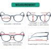 imageEyekepper 5Pack Oval Round Spring Hinges Eyeglasses Includes SunglassesBlue5pcs All Clear Lens