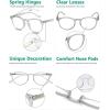 imageEyekepper 5Pack Oval Round Spring Hinges Eyeglasses Includes SunglassesClear5pcs All Clear Lens