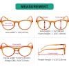 imageEyekepper 5Pack Oval Round Spring Hinges Eyeglasses Includes SunglassesOrange5pcs All Clear Lens