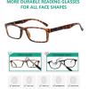 imageEyekepper Spring Hinge 5pack Retro Style Reading Glasses Sunshine Readers Grey LensBlack Arm5pcs All Clear Lens