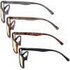 imageEyekepper Spring Hinge 5pack Retro Style Reading Glasses Sunshine Readers Grey LensBlue Light Blockingb604 Pairs