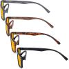 imageEyekepper Spring Hinge 5pack Retro Style Reading Glasses Sunshine Readers Grey LensBlue Light Blockingb904 Pairs