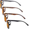 imageEyekepper Spring Hinge 5pack Retro Style Reading Glasses Sunshine Readers Grey LensBlue Light Blockingb984 Pairs