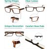 imageEyekepper Spring Hinge 5pack Retro Style Reading Glasses Sunshine Readers Grey LensDemi5pcs All Clear Lens