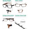 imageEyekepper Spring Hinge 5pack Retro Style Reading Glasses Sunshine Readers Grey LensRectangle 5 Pcs Mix