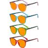 imageEyekepper 4 Pack Ladies Reading Glasses  Oversize Round Stylish Readers for Women Reading 100Blue Light Blockingb984 Pairs