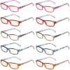 imageEyekepper 5 Pack Computer Glasses Digital Eye Strain Prevention Blue Light Filter Reading Glasses Amber Tinted 00010 Pack Mix  Uvrt1803